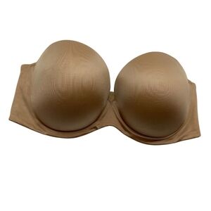 Soma Enhancing Shape Strapless Push-Up Bra 36D Beige Nude Beige Tan
